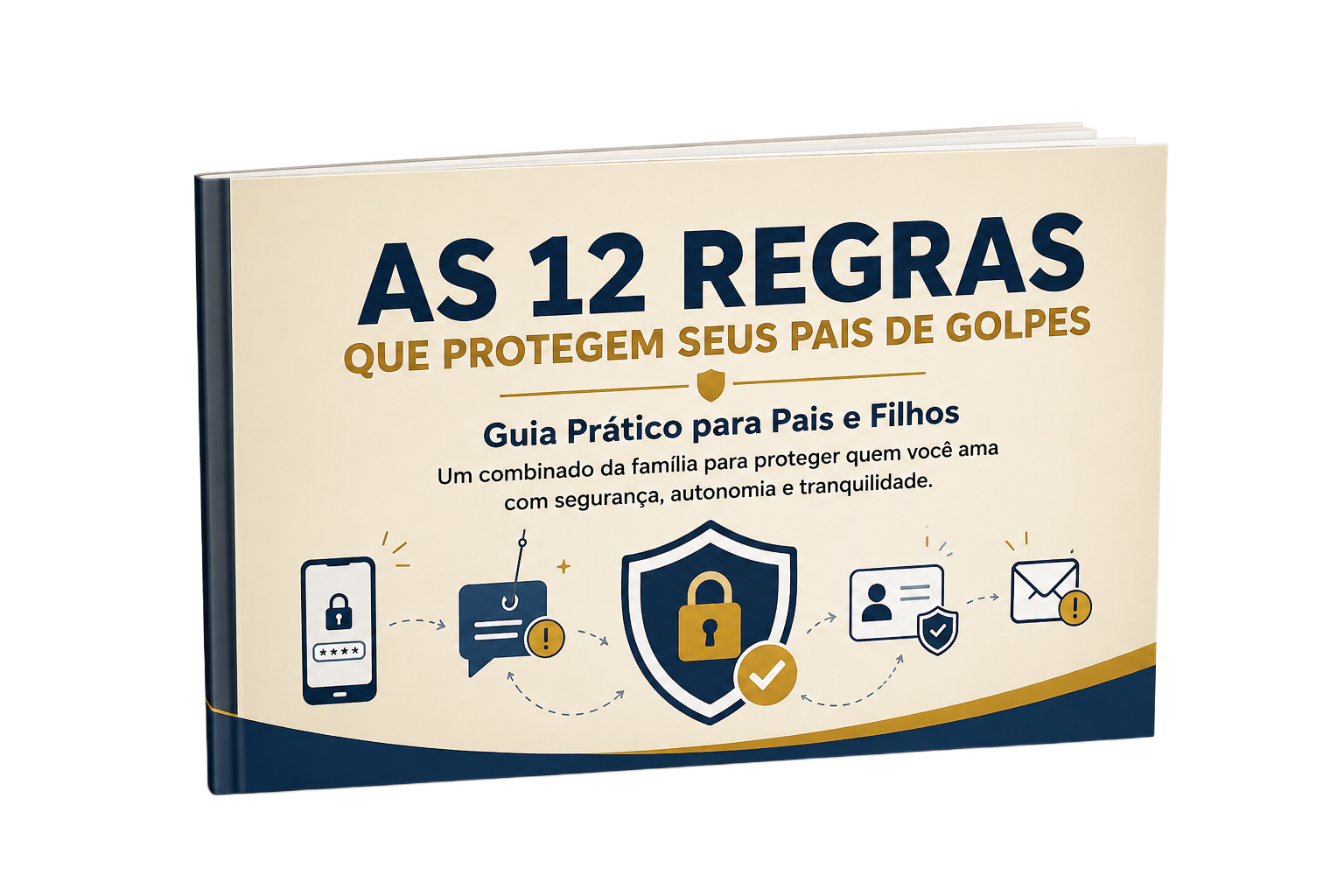 Mockup do guia As 12 Regras Que Protegem Seus Pais De Golpes
